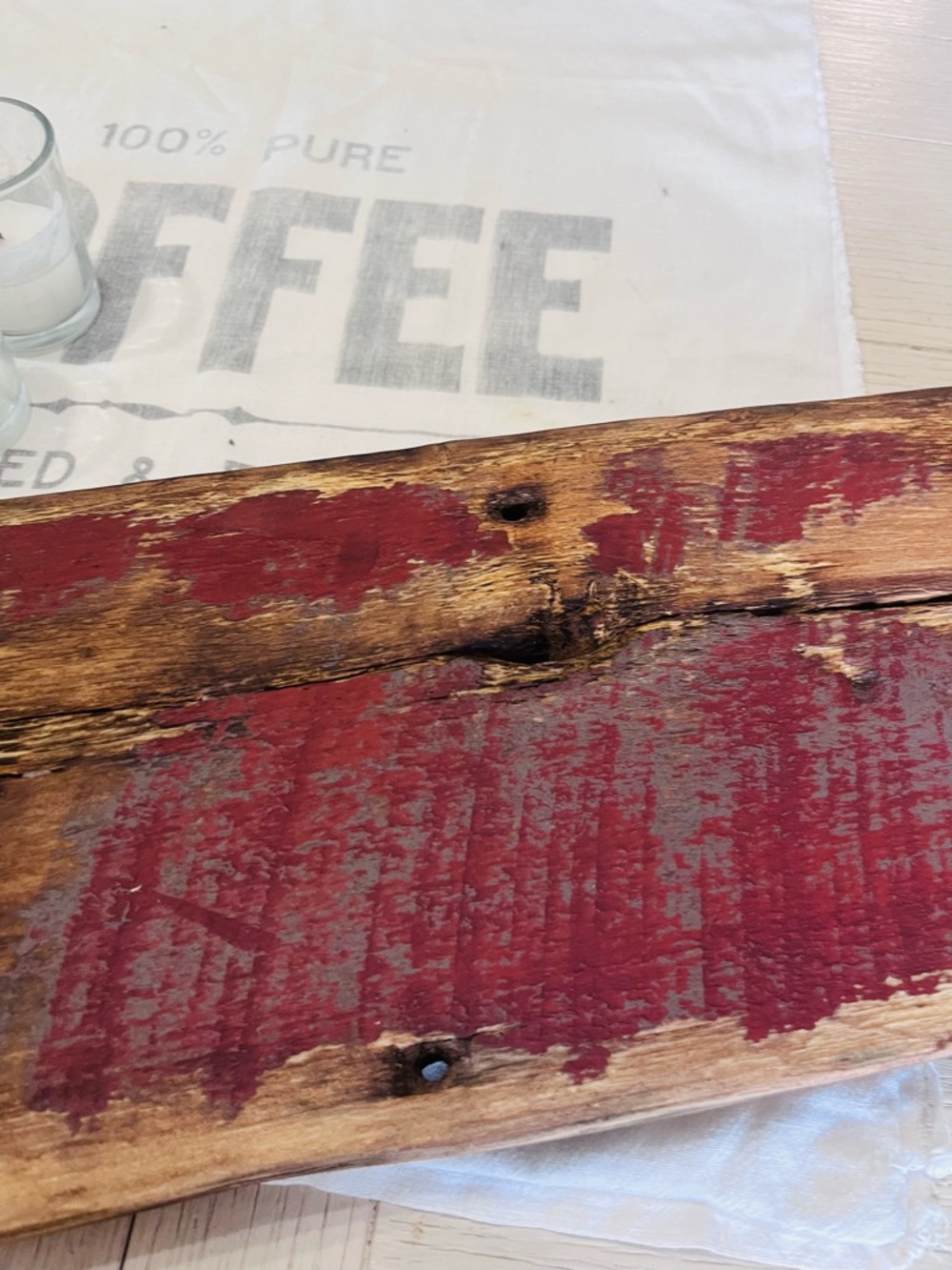 Rustic Barn Wood Long Raised Tray for Kitchen Island Centerpiece Mantle Decor - Picture 7 of 11